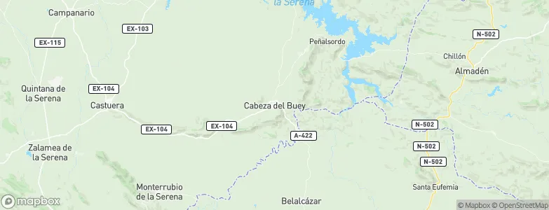 Cabeza del Buey, Spain Map