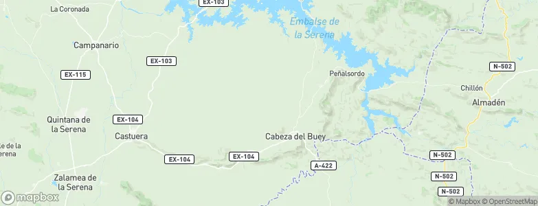 Cabeza del Buey, Spain Map