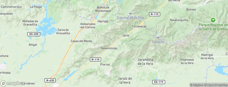Cabezuela del Valle, Spain Map