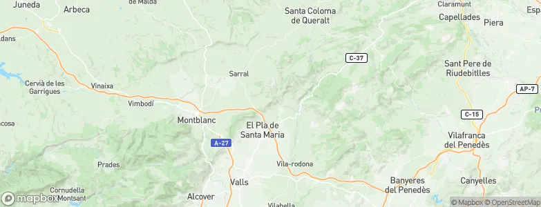 Cabra del Camp, Spain Map