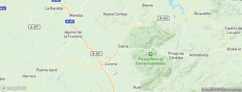 Cabra, Spain Map