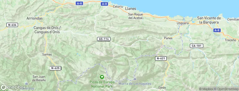 Cabrales, Spain Map
