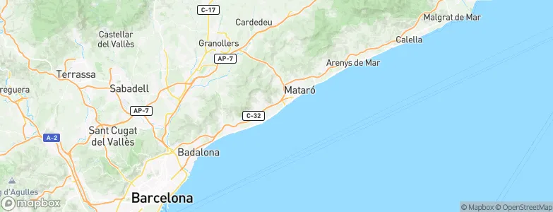 Cabrera de Mar, Spain Map