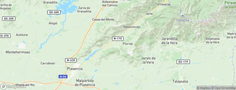 Cabrero, Spain Map