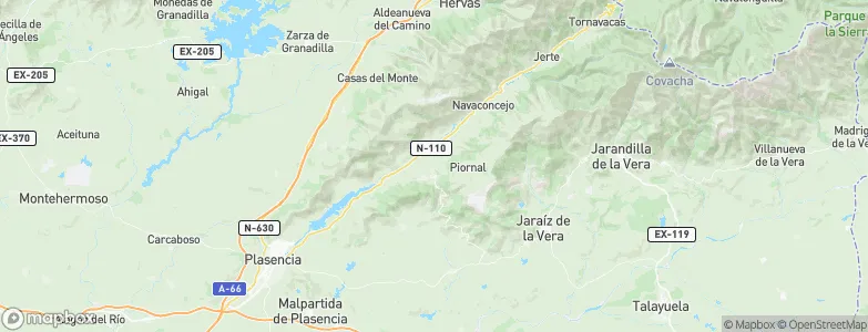 Cabrero, Spain Map