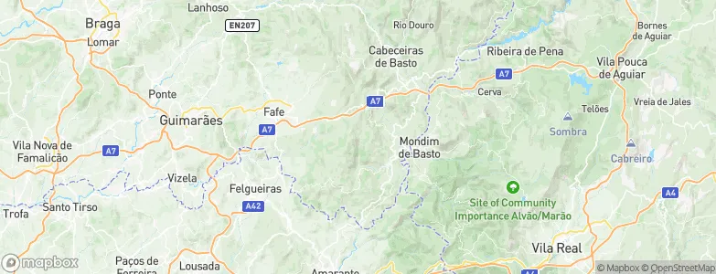 Caçarilhe, Portugal Map