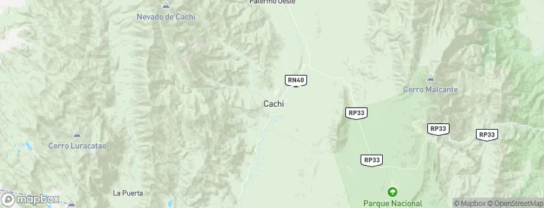 Cachí, Argentina Map