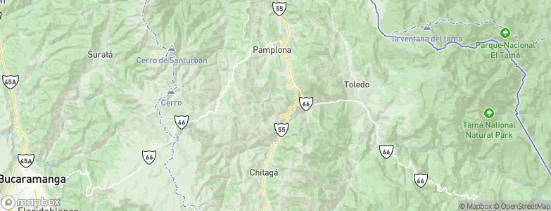 Cácota, Colombia Map
