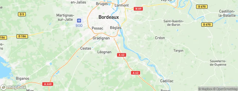 Cadaujac, France Map