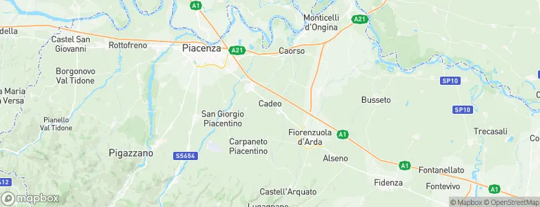 Cadeo, Italy Map