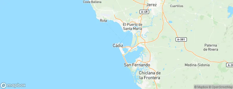 Cadiz, Spain Map