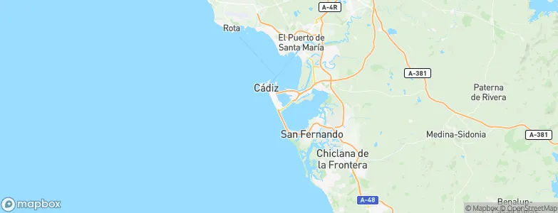 Cadiz, Spain Map