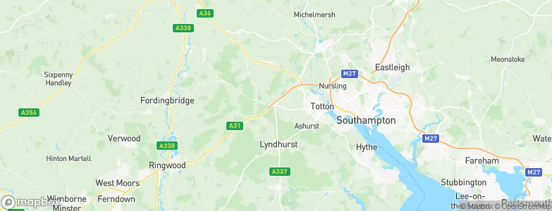 Cadnam, United Kingdom Map
