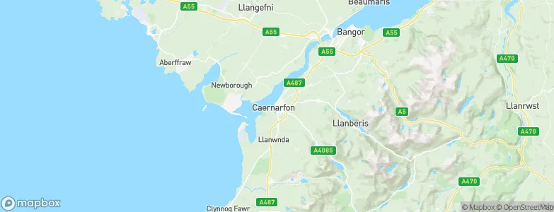 Caernarfon, United Kingdom Map