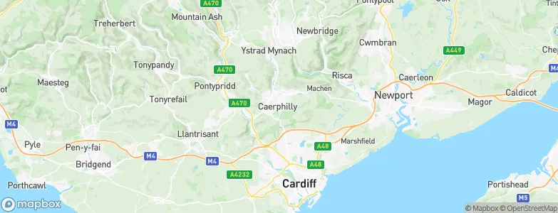 Caerphilly, United Kingdom Map