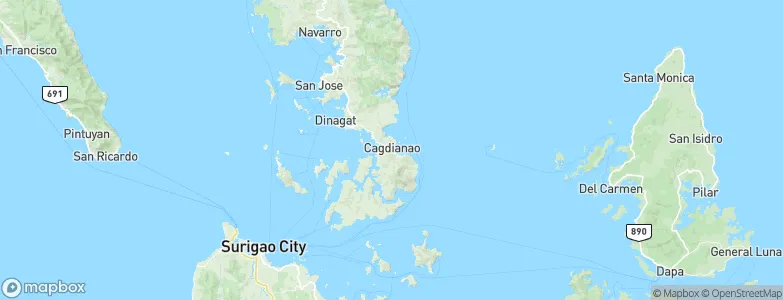 Cagdianao, Philippines Map