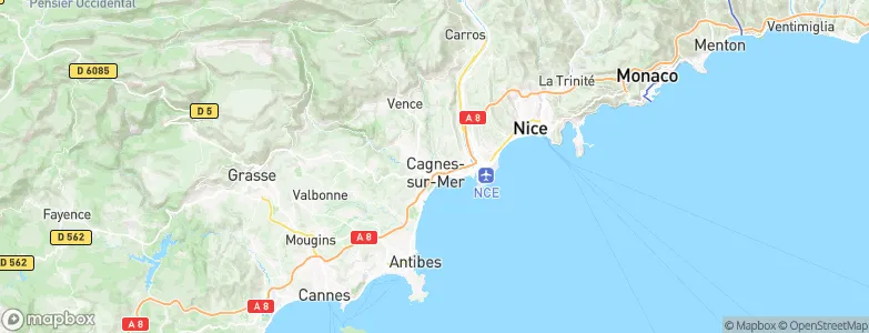 Cagnes-sur-Mer, France Map