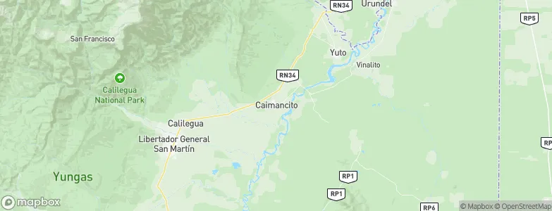 Caimancito, Argentina Map