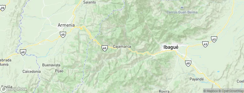 Cajamarca, Colombia Map