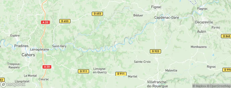Cajarc, France Map