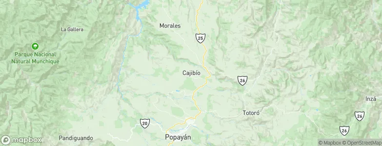 Cajibío, Colombia Map