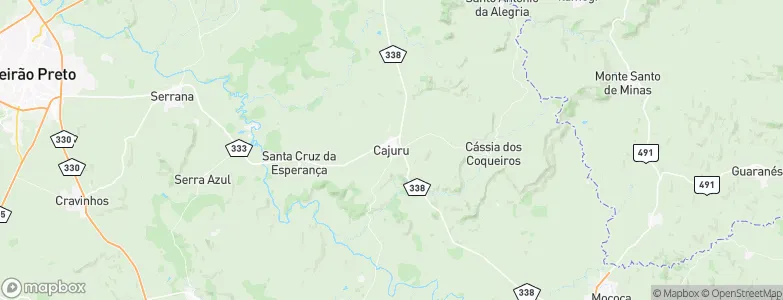 Cajuru, Brazil Map