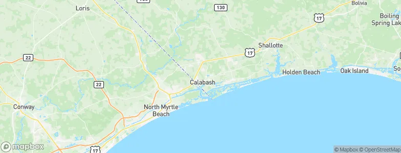 Calabash, United States Map