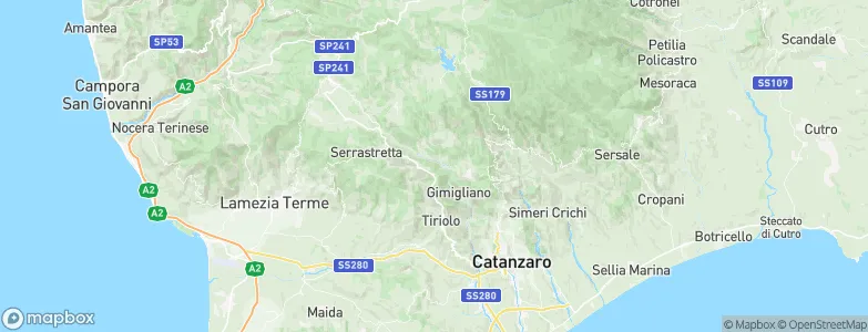 Calabria, Italy Map