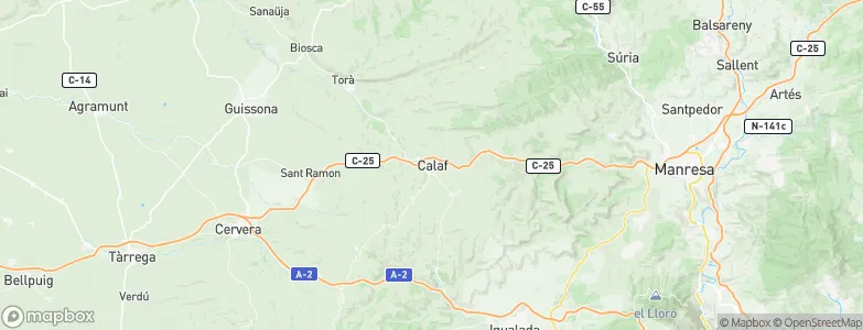 Calaf, Spain Map