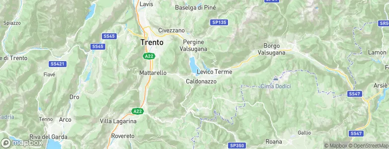 Calceranica al Lago, Italy Map