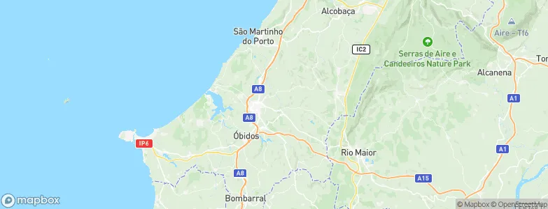 Caldas da Rainha Municipality, Portugal Map