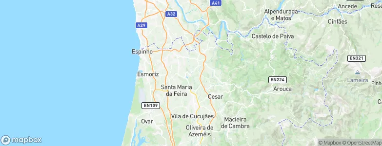 Caldas de São Jorge, Portugal Map
