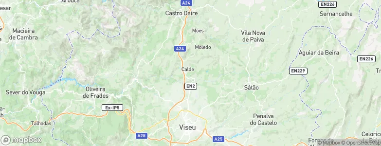 Calde, Portugal Map