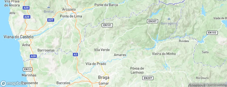 Caldelas, Portugal Map