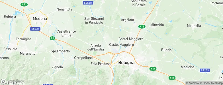 Calderara di Reno, Italy Map