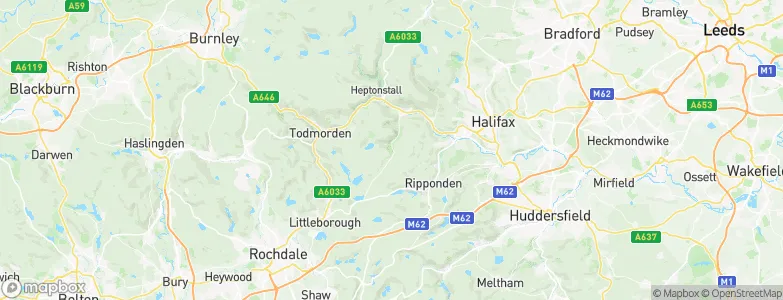 Calderdale, United Kingdom Map