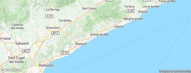 Caldes d'Estrac, Spain Map
