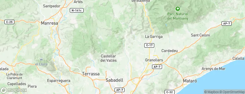 Caldes de Montbui, Spain Map