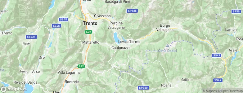 Caldonazzo, Italy Map