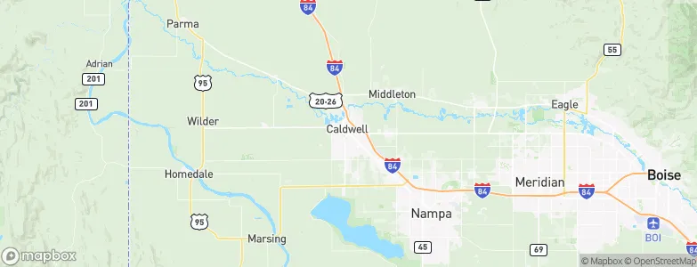Caldwell, United States Map