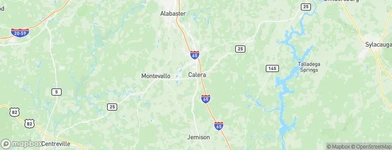 Calera, United States Map