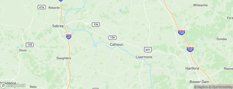 Calhoun, United States Map