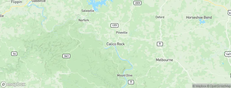 Calico Rock, United States Map