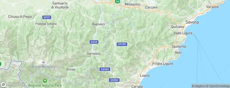Calizzano, Italy Map
