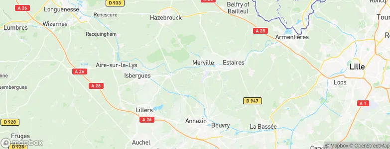 Calonne-sur-la-Lys, France Map