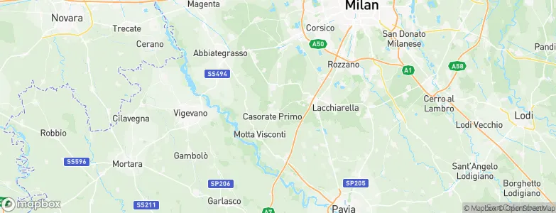 Calvignasco, Italy Map