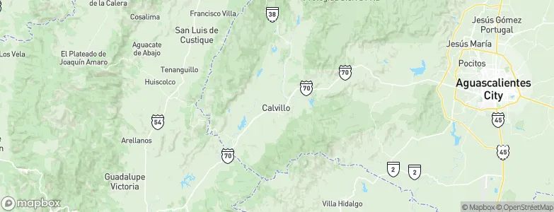 Calvillo, Mexico Map