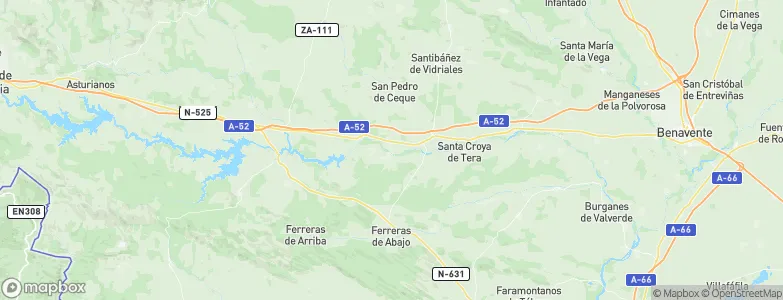Calzada de Tera, Spain Map