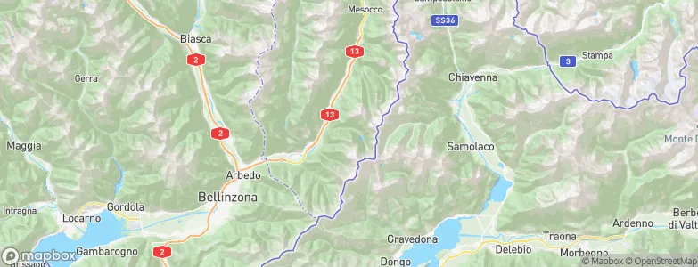 Cama, Switzerland Map