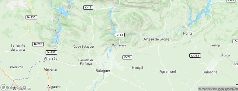 Camarassa, Spain Map